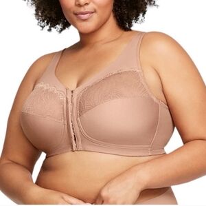 Glamorise MagicLift Natural Shape Front Close Bra Size 56G Front Closure 1210